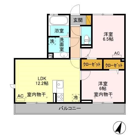 コートイーリス 305号室 間取り