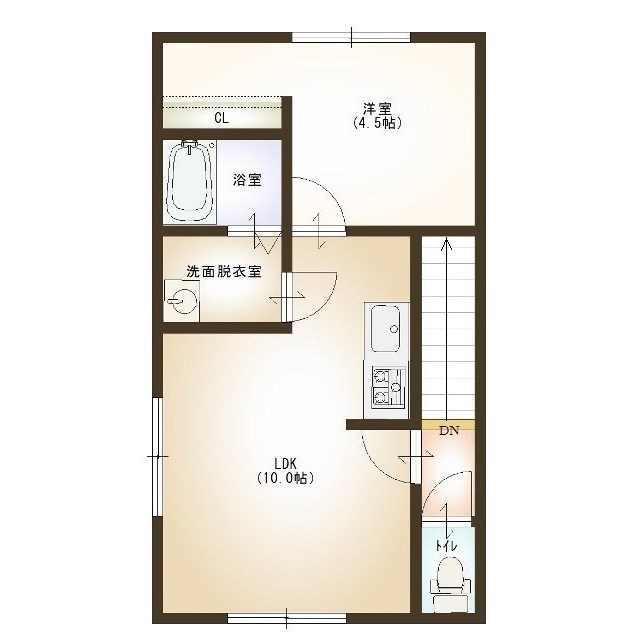 Rooms 201号室 間取り