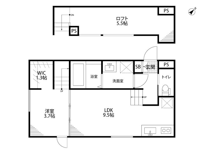 75apartment.東明S 201号室 間取り