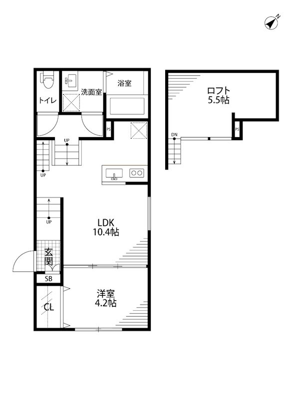 75apartment.東明S 202号室 間取り