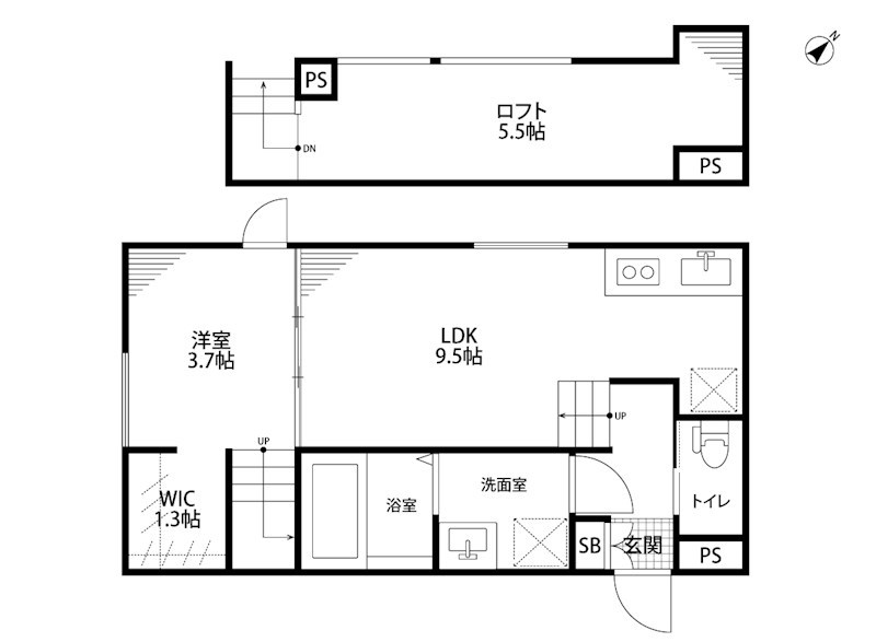 75apartment.東明L 203号室 間取り