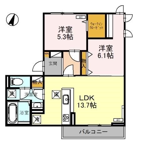 D-ROOM米山 101号室 間取り