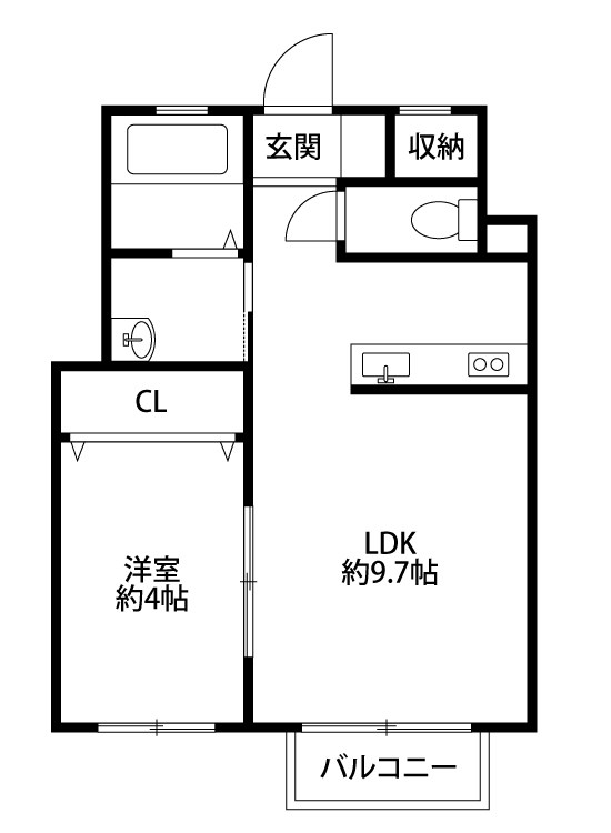 パムズ 102号室 間取り