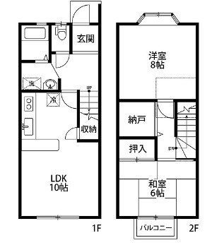 オーグ県庁前 D号室 間取り