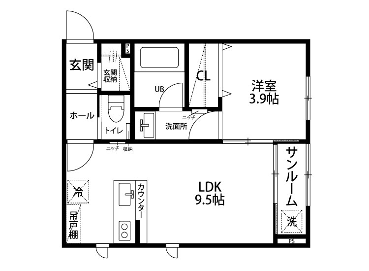 ロレーヌ 201号室 間取り