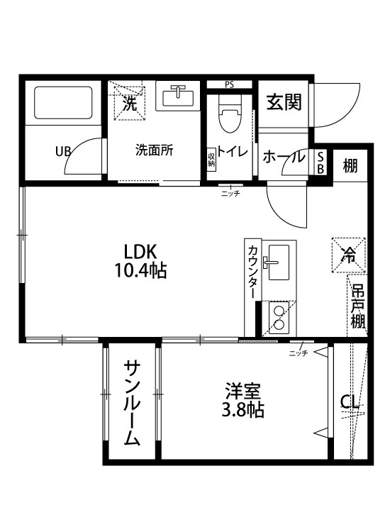 ロレーヌ 203号室 間取り