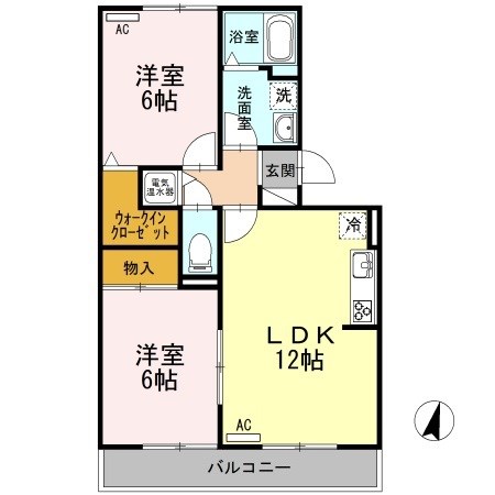 ロイヤルタウン松崎 A202号室 間取り