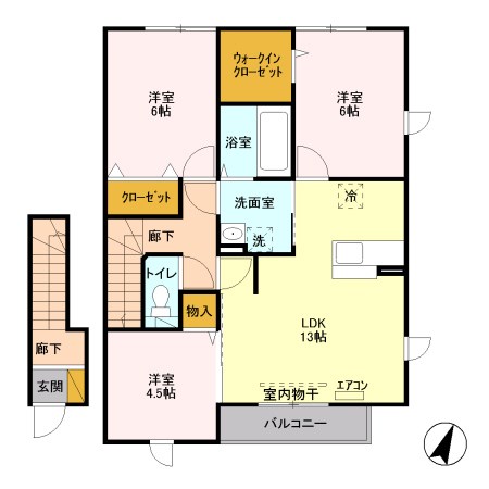 シエスタⅠ 202号室 間取り
