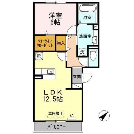 プリンス向陽 302号室 間取り