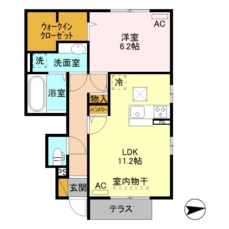 ルーチェ 105号室 間取り