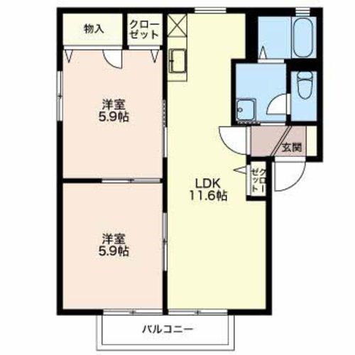 ファミーユ 201号室 間取り
