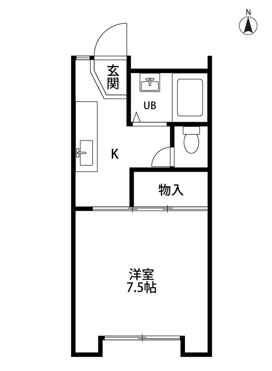 モーシャ幸町 2-B号室 間取り