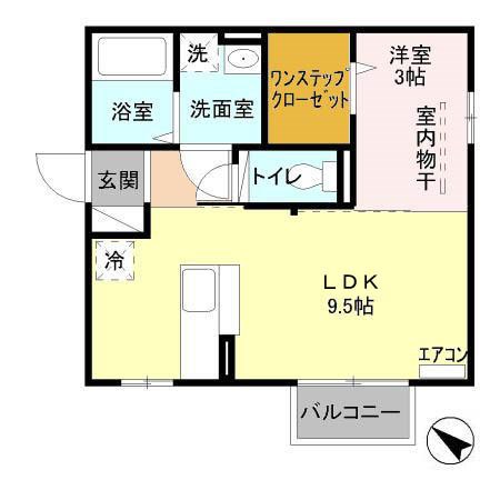 リッツB 205号室 間取り