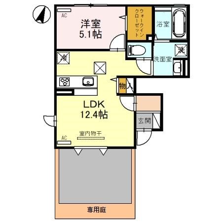 エクセレント上近江 B101号室 間取り
