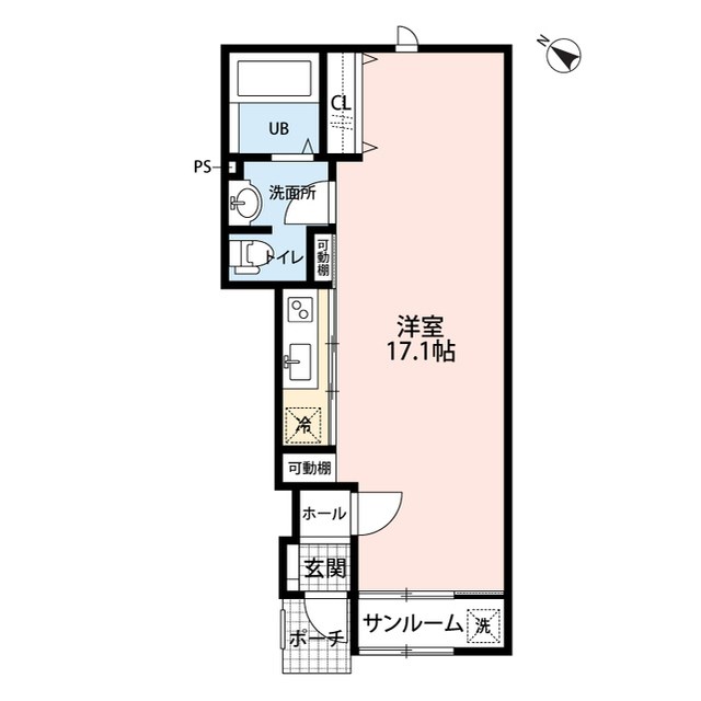 La terre riche 2-102号室 間取り