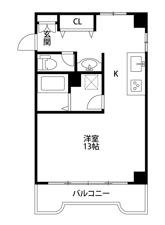 サンテラス石宮 801号室 間取り