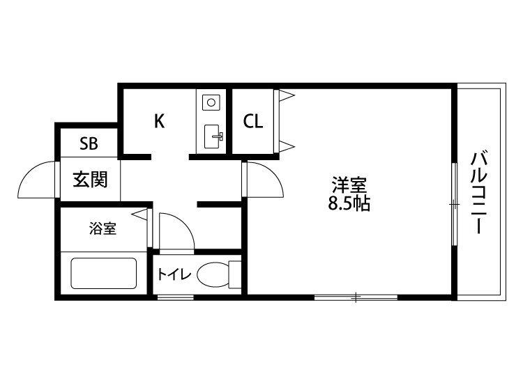 サンシティ笹口 206号室 間取り