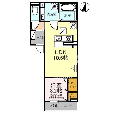 オルレアン 102号室 間取り
