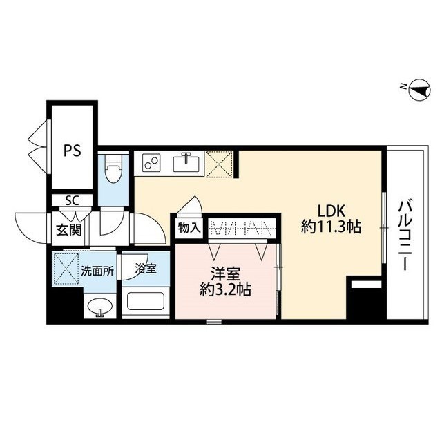 パークソレイユ弐番館 504号室 間取り