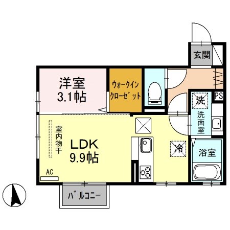 Dio(ディオ) 103号室 間取り