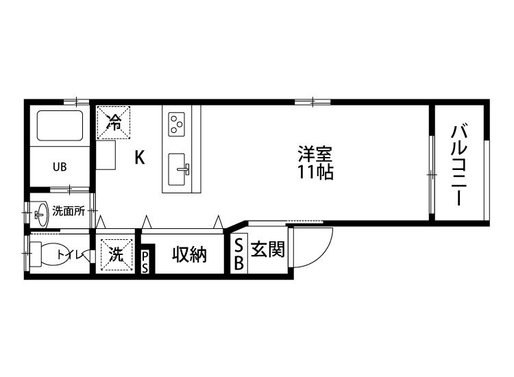 Marguerite南万代 101号室 間取り