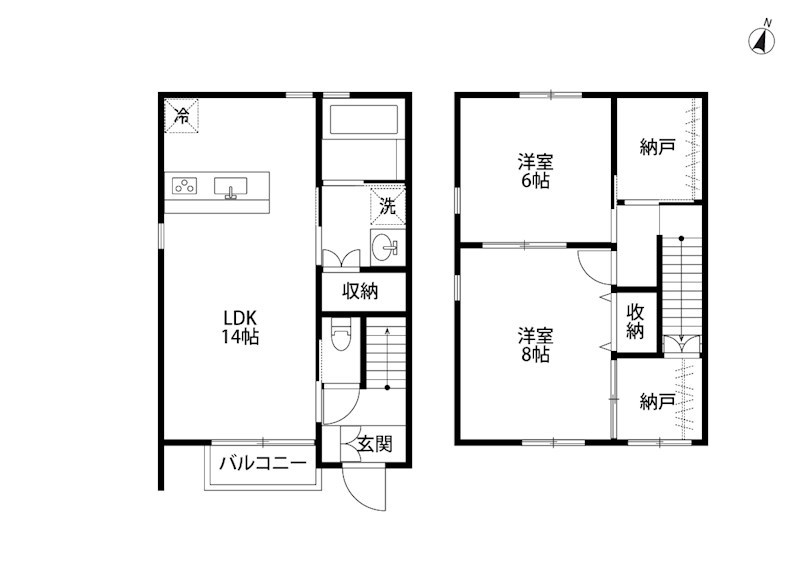 プレジール C号室 間取り