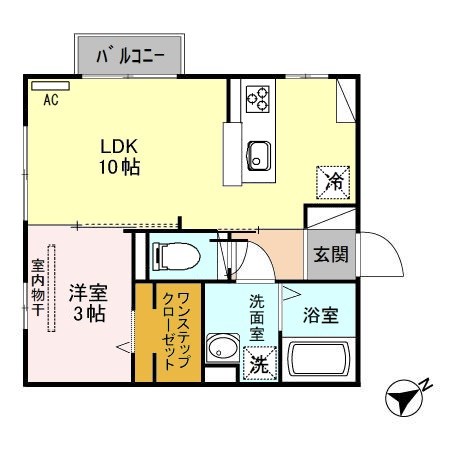 カンターロA 205号室 間取り