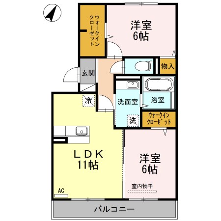 アンクラージュ 303号室 間取り
