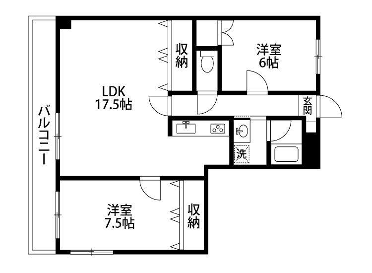 フローラルとやのⅢ 401号室 間取り