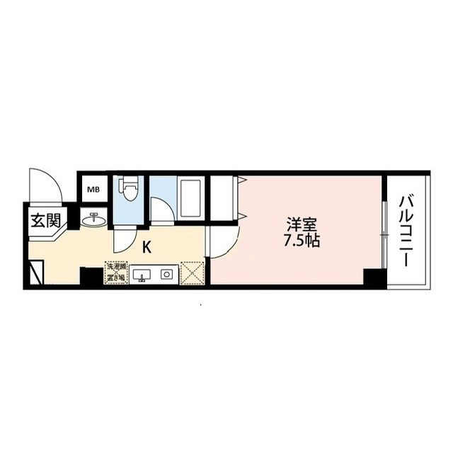パンウエストリート 406号室 間取り