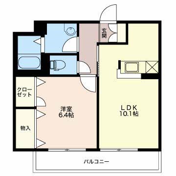 ベレオ笹口 103号室 間取り