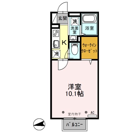 パルティーレ 105号室 間取り