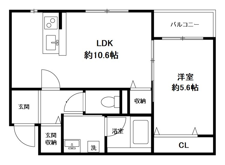 Amber 303号室 間取り
