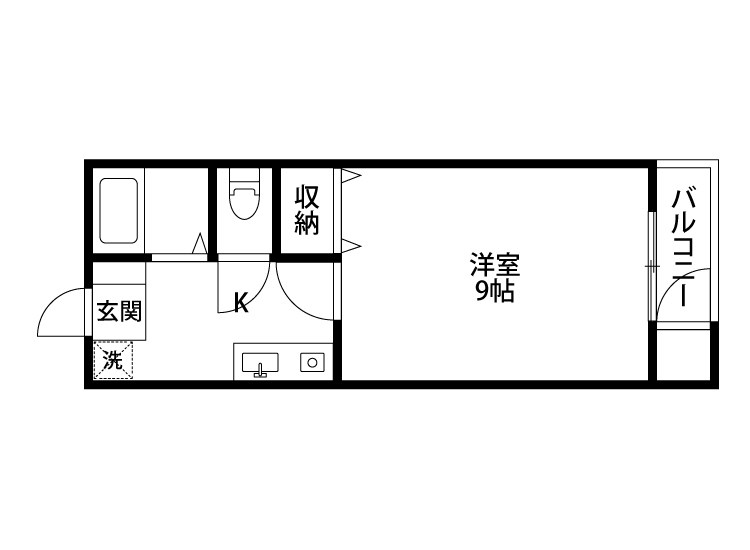 ハピネスKⅡ 102号室 間取り