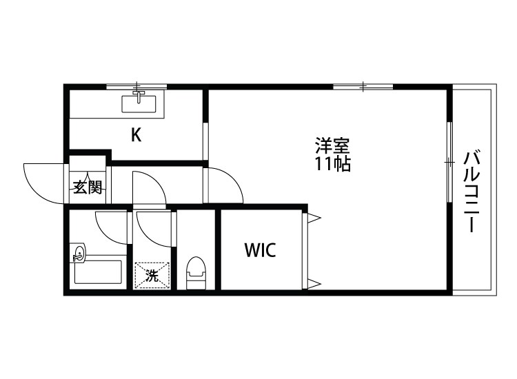 パルテール 103号室 間取り