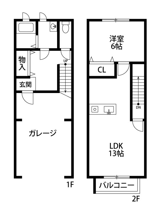 ココモときめき東 B-3号室 間取り
