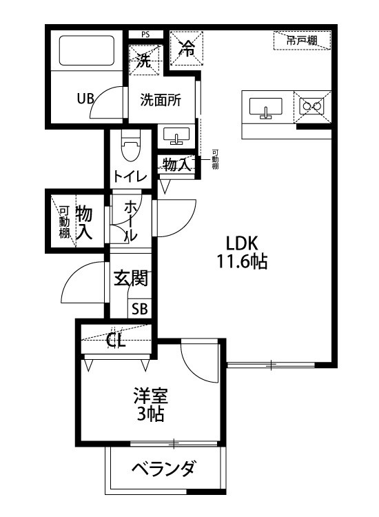 Ｌｕｃｅ 102号室 間取り