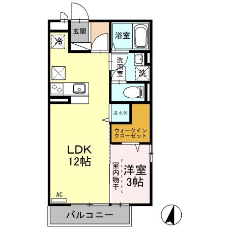 フローラ B101号室 間取り