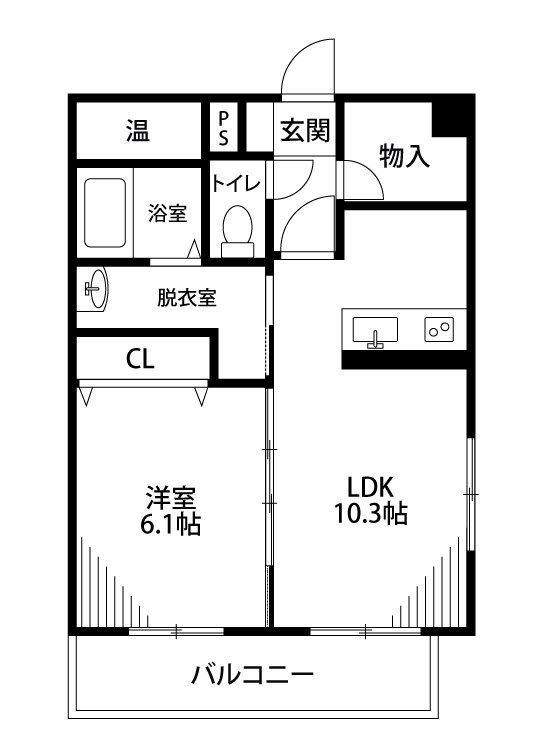 ベリエⅢ 401号室 間取り