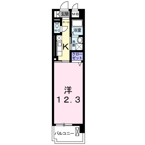 プラシード 303号室 間取り