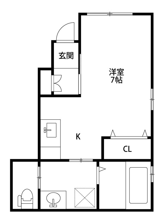BLUE　HOUSE U号室 間取り