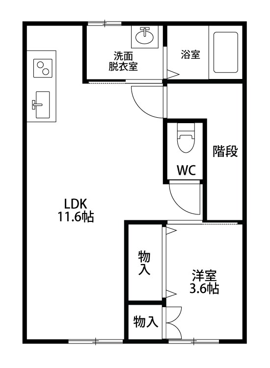 パルテンツァ寺尾 A203号室 間取り