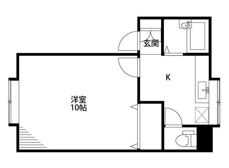 クレール 202号室 間取り