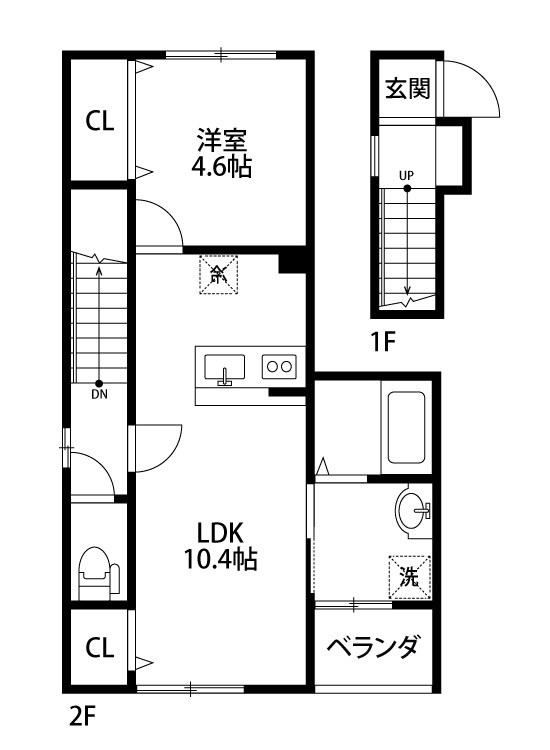 TrivillettaⅡ 203号室 間取り