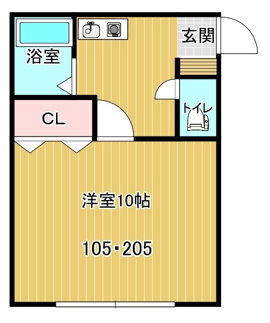 サプラス・２ 205号室 間取り