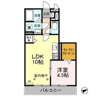 クロイシング 306号室 間取り