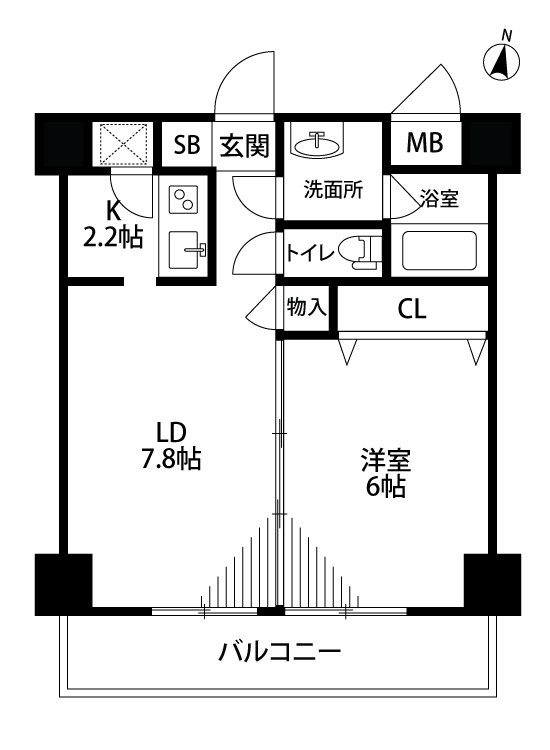 レガーロけやき通り 203号室 間取り