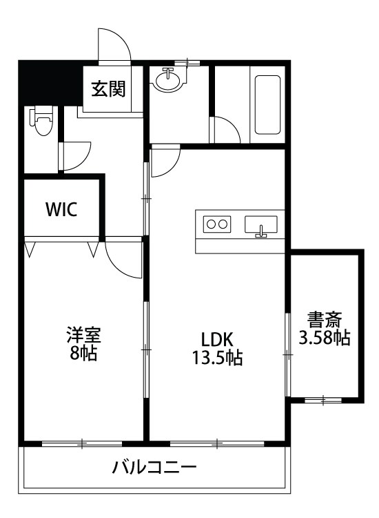 ラフレシール 302号室 間取り