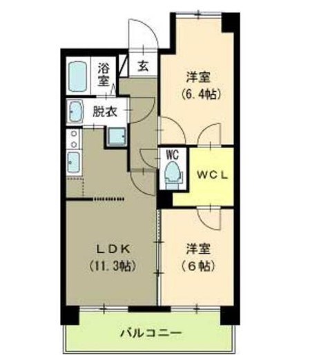 パークハイツ美咲 203号室 間取り