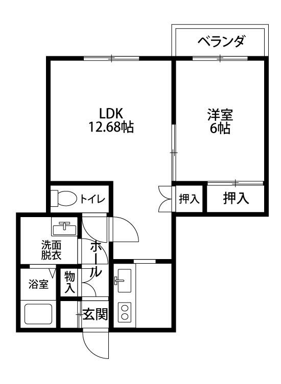 グランデハイツA 102号室 間取り